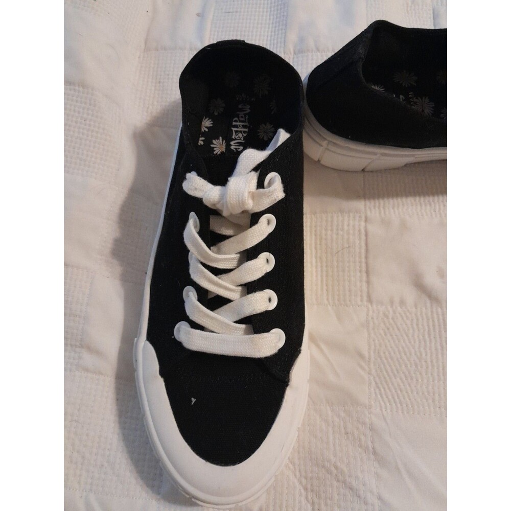 Mad Love Women's Platform Sneakers Size 10 Black Textile